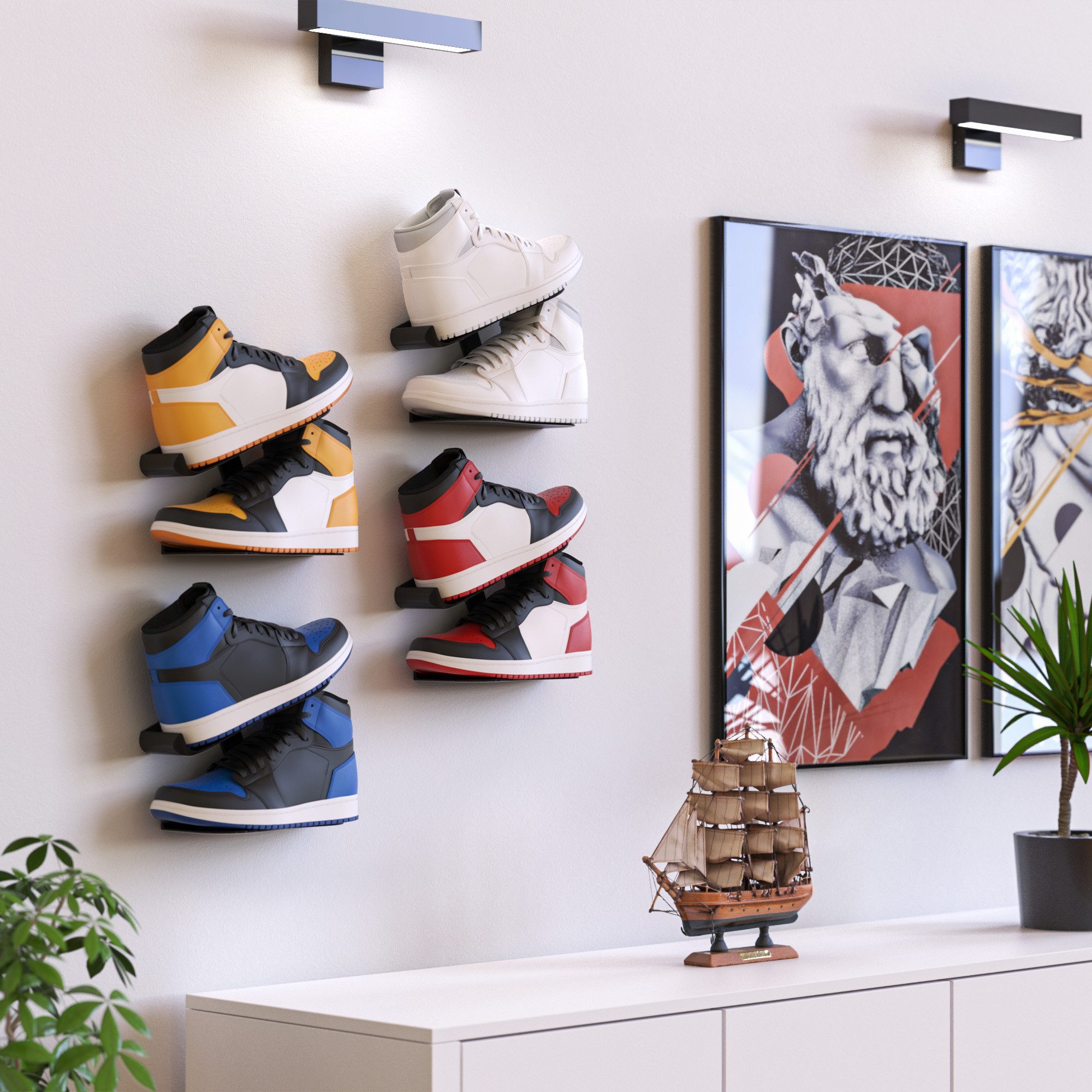 Mobilefox Schuhregal Sneaker Wandhalterung Schuh Regal günstig online kaufen