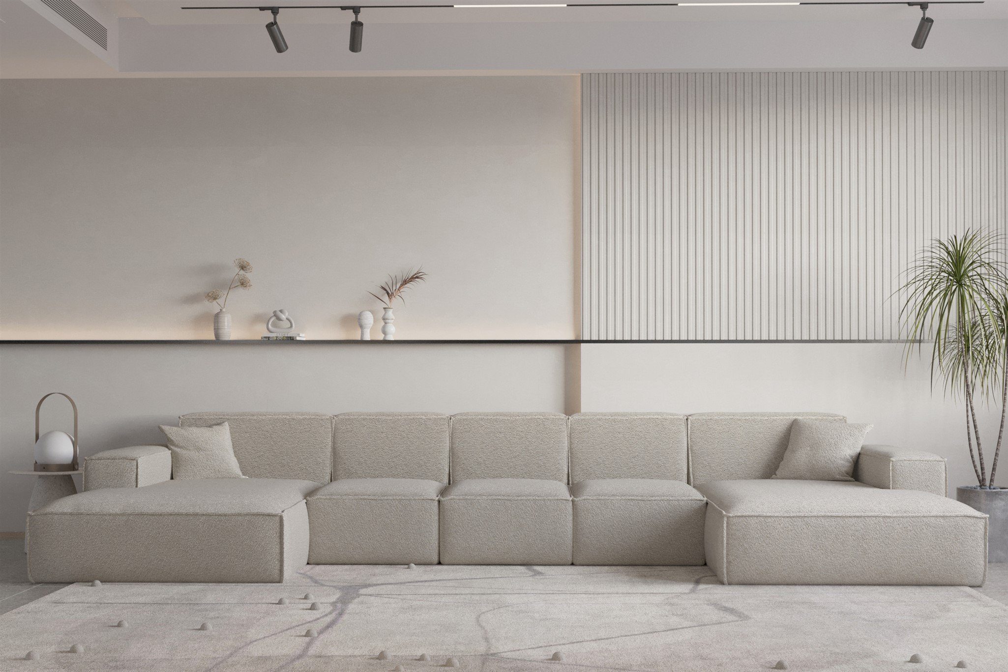 Fun Möbel Wohnlandschaft U-Form CELES PREMIUM XL, Breite 462 cm, inkl. 2 Zi günstig online kaufen