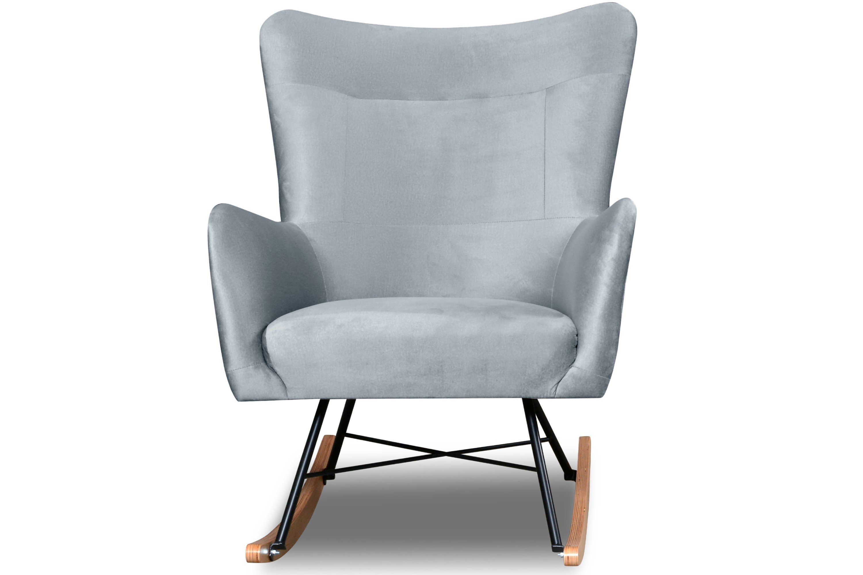 KONSIMO® Schaukelsessel ADDUCTI Stillsessel, Schaukelstuhl, pflegeleichter Veloursstoff,Hergestellt in EU