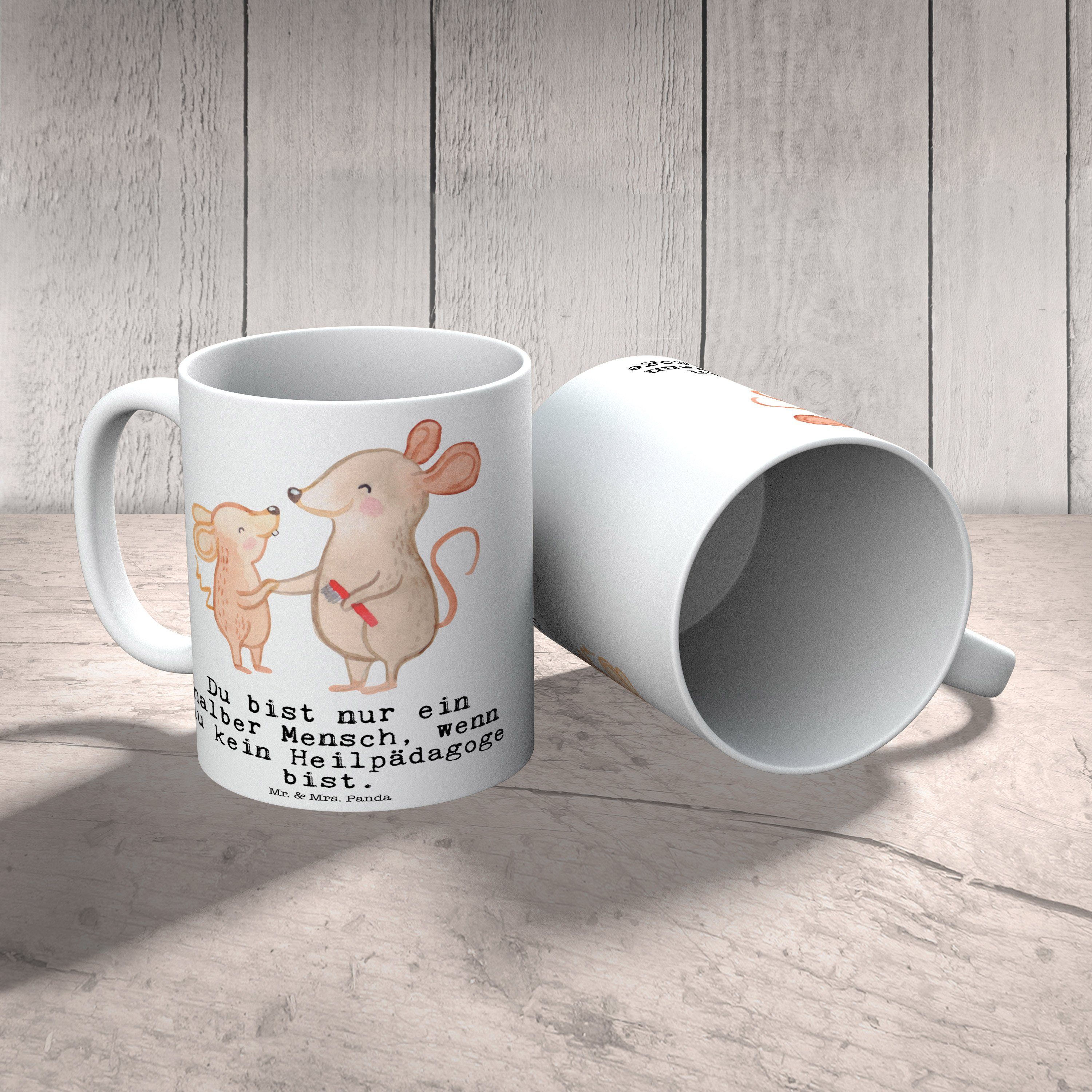 - Herz Heilpädagoge Tasse Tasse Keramik Panda - Mr. Teetas, Tasse, Geschenk, Sprüche, mit & Weiß Mrs.