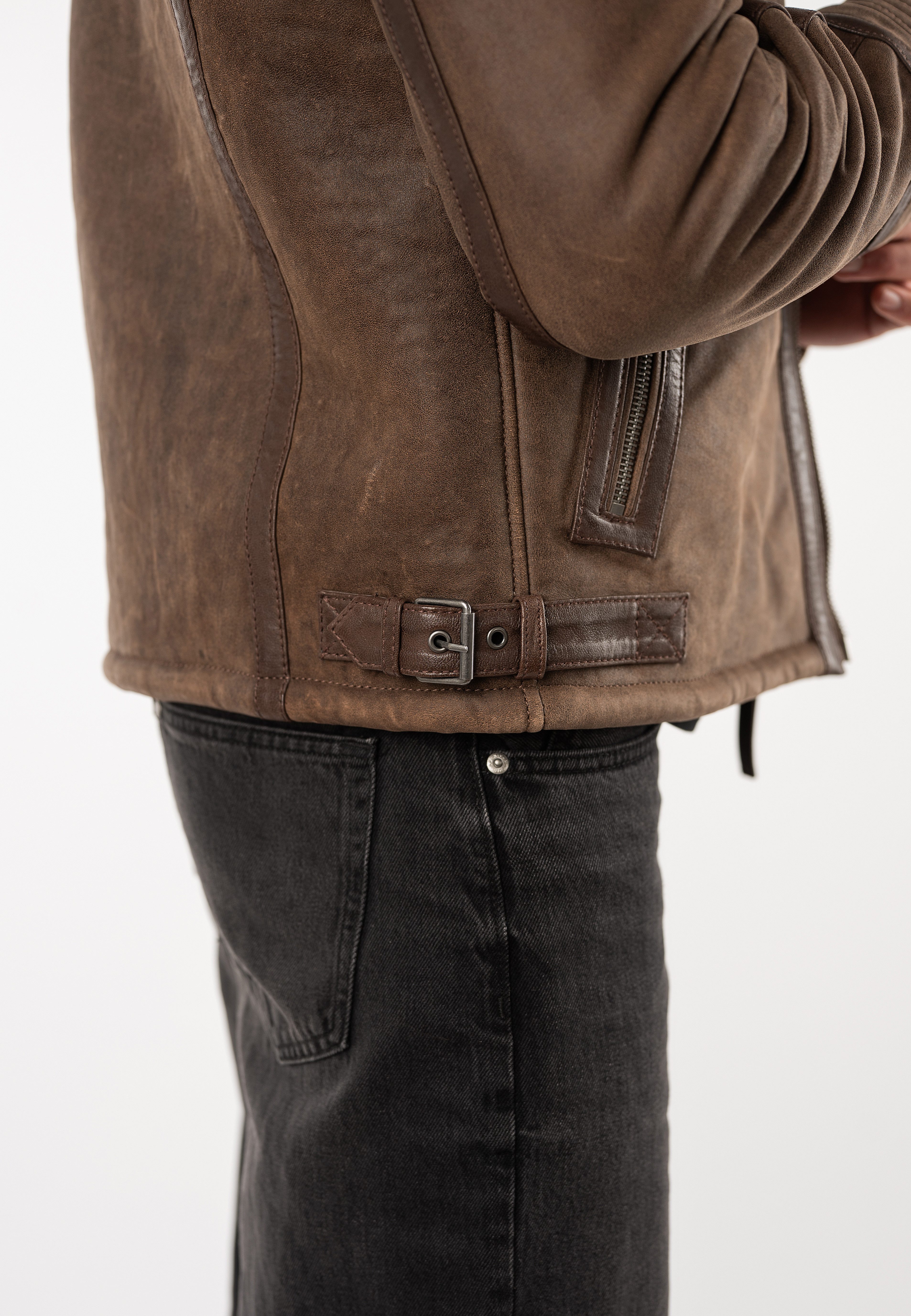 Mauritius Lederjacke MMArcticon mit Umlegekragen, Regular Fit