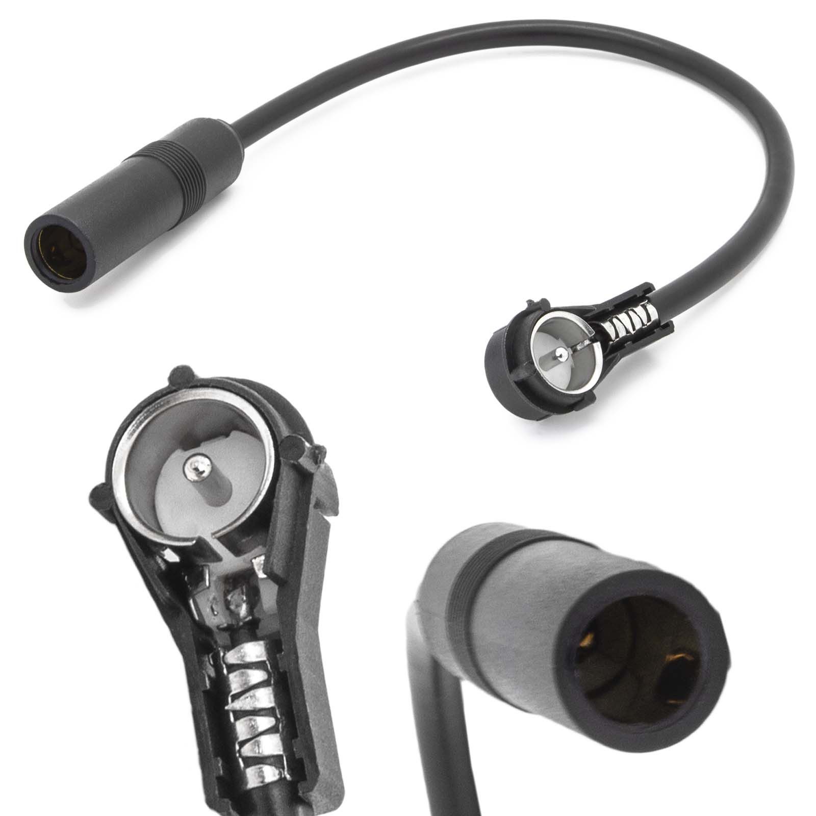 Adapter Universe Antennen Verlängerung Auto Radio Kabel 20cm Adapter DIN 150 OHM KFZ-Adapter