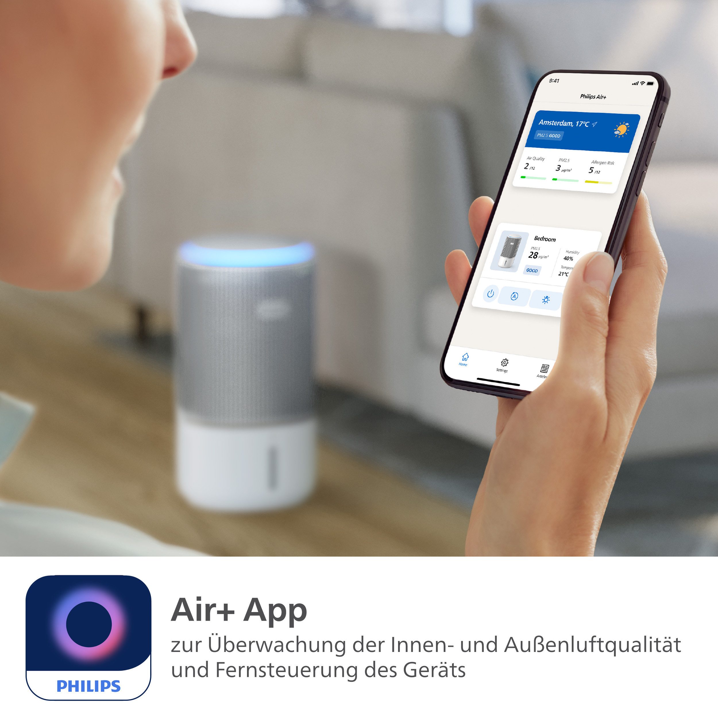 Philips Kombigerät Luftbefeuchter und -reiniger AC3420/10 günstig online kaufen