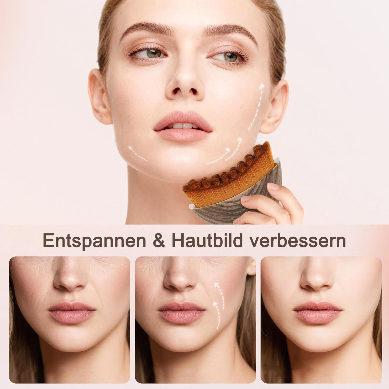 ARI ANWA Skincare Gesichtsmassagegerät Contour Facial Brush, Gua Sha Bürste – Gesichtsbürste Lymphmassage