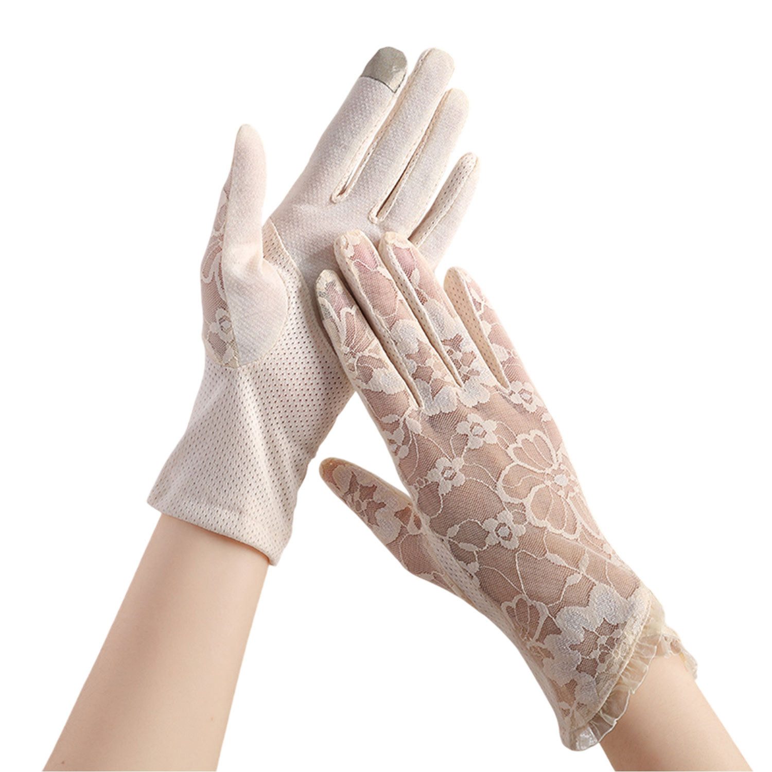 Refttenw Abendhandschuhe Spitzenhandschuhe,Handschuhe damen,Touchscreen-Design,Rutschfeste