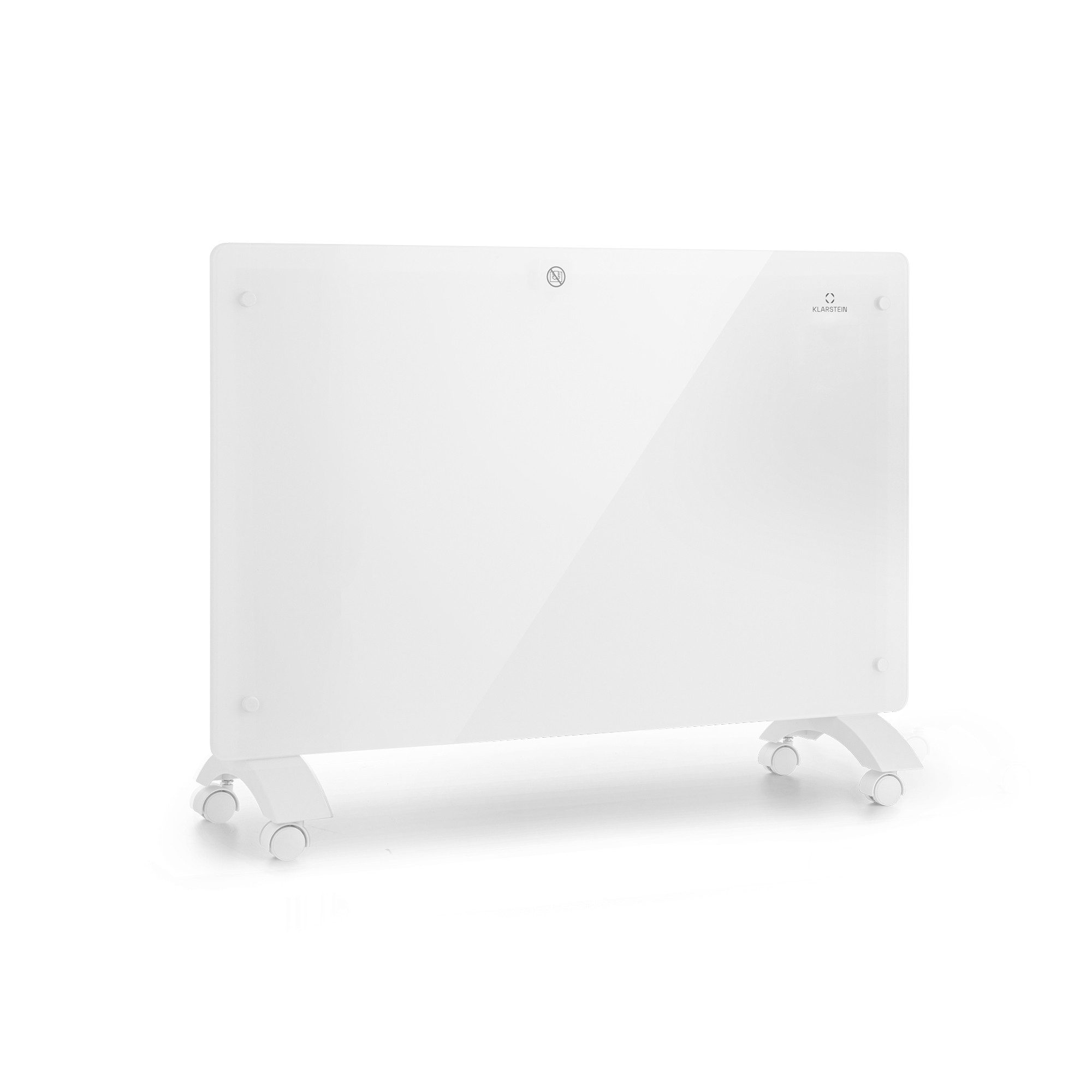 Klarstein Heizstrahler Bansin Cristal 1500, Heizgerät Heizstrahler Heizung Mobil LED Touch App
