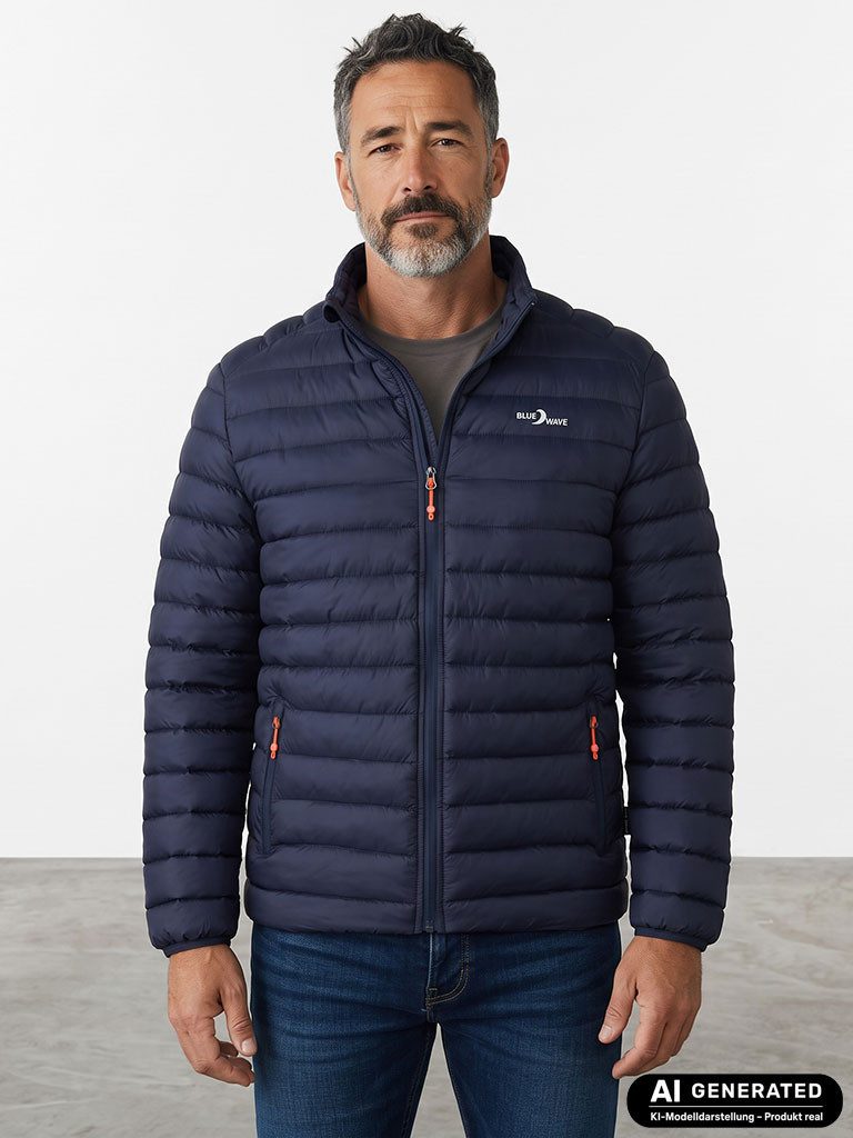 Blue Wave Steppjacke Ove Herren Steppjacke Ove mit Stehkragen - Jacke packable inkl. Packbeutel