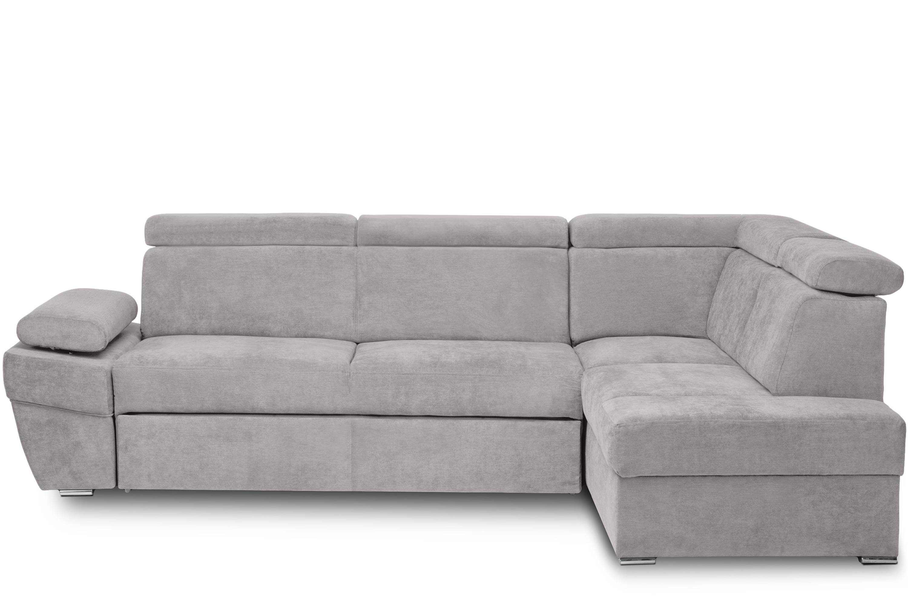 KONSIMO® Ecksofa RATLO Ecksofa, mit Bettfunktion und Bettkasten,verstellbare Armlehne/Kopfstütze