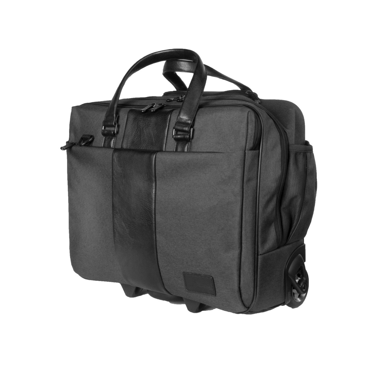 Dermata Laptoptasche Office Case Trolley 46x37x21 cm, Laptopfach 17 Zoll, Notebooktrolley, Business Rollkoffer aus Polycanvas mit Organizer