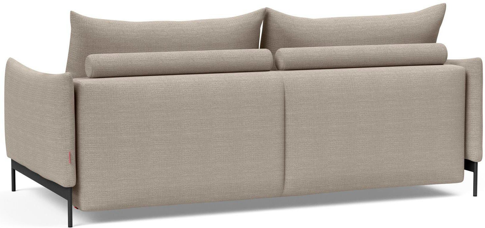 INNOVATION LIVING ™ Schlafsofa MALLOY, Sofa mit Funktion - komfortabel & bequem, modernes Design, hohe Rückenlehne, schmale Armlehnen, inklusive Bettaufbewahrung