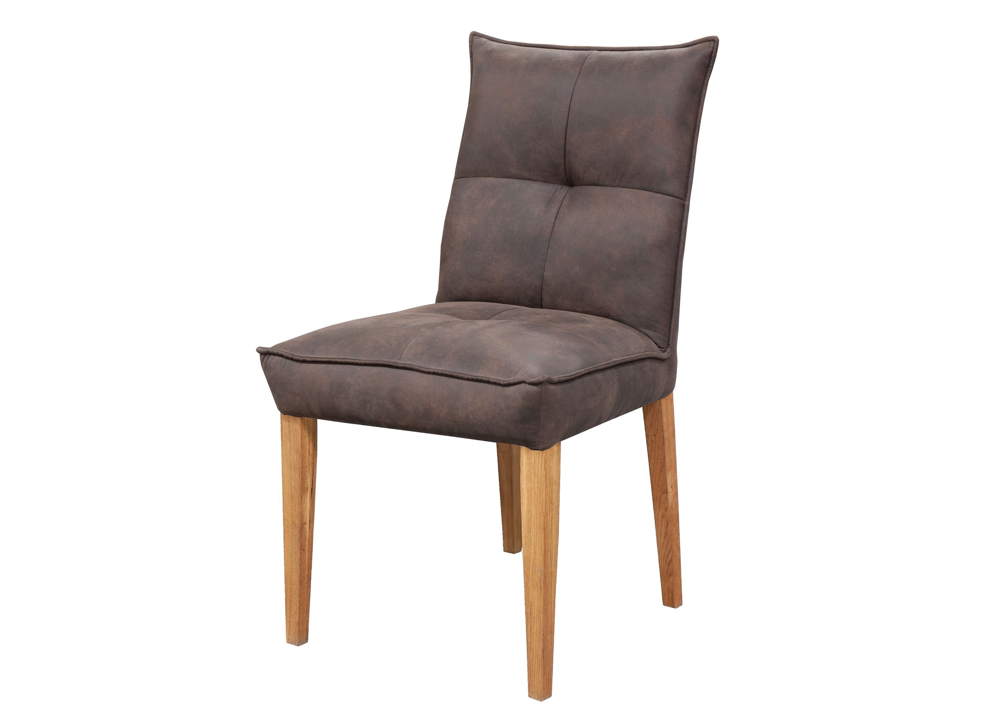 Stuhl 53x94x60 aus dunkelbraun ST-0712 cm), (BxHxT: möbelando in Eiche