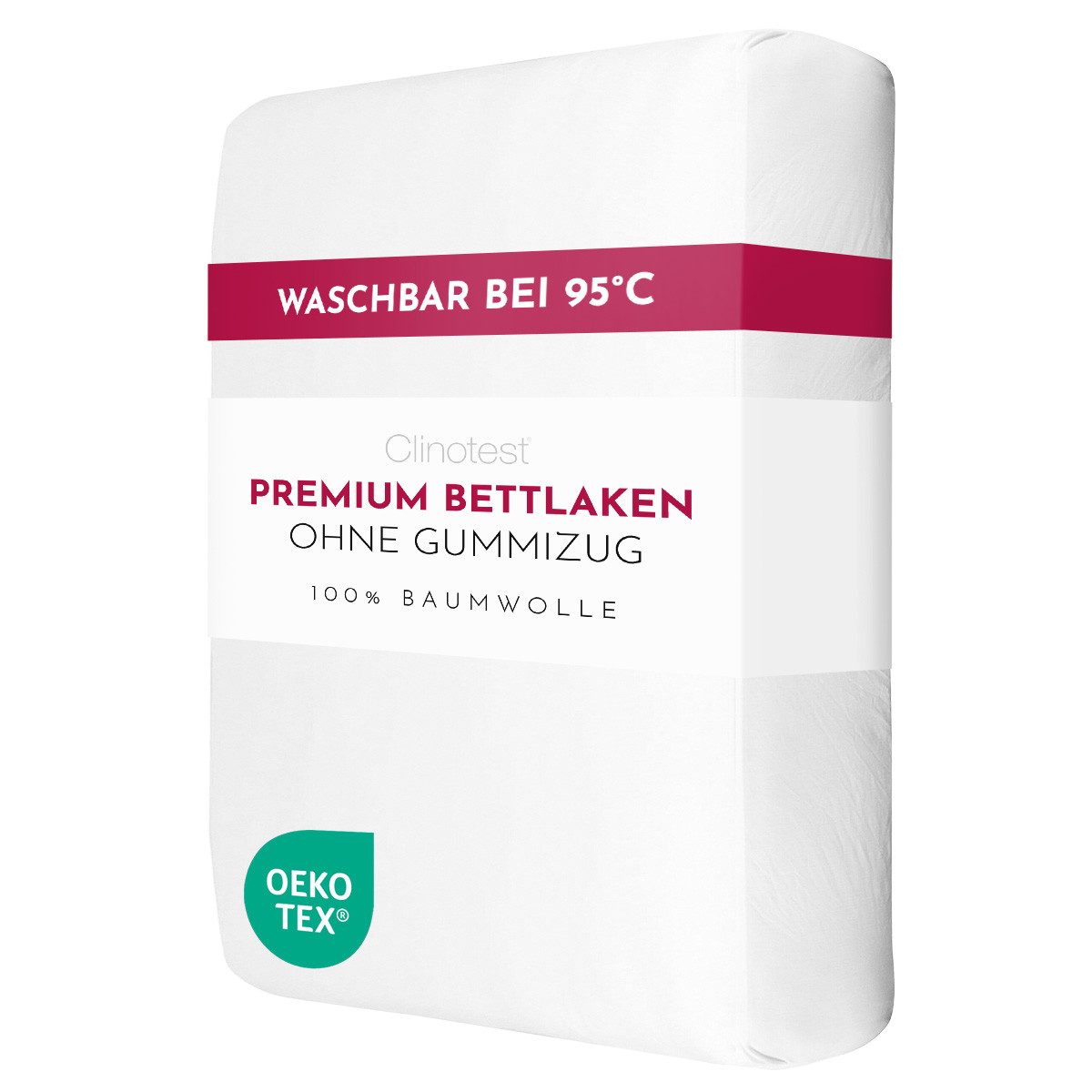 Clinotest Bettlaken ohne Gummizug in verschiedenen Größen, 100% Baumwolle, günstig online kaufen