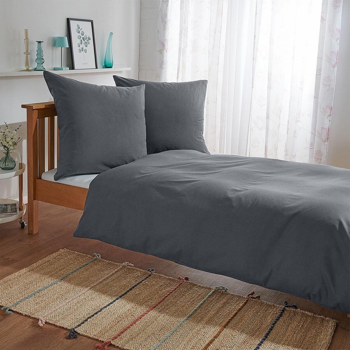 TRAUMSCHLAF Bettwäsche Uni Feinbiber, Biber, 2 teilig, feine warme weiche B günstig online kaufen