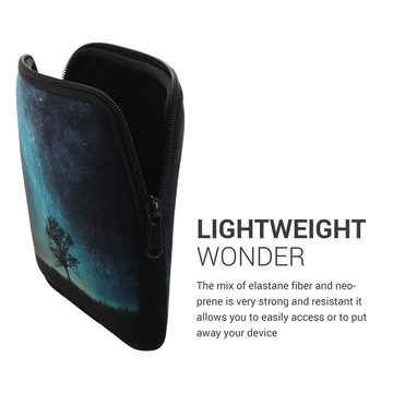 kwmobile E-Reader-Hülle Tasche für eReader, Neopren Hülle Schutzhülle Galaxie Baum Wiese Design - Innenmaße