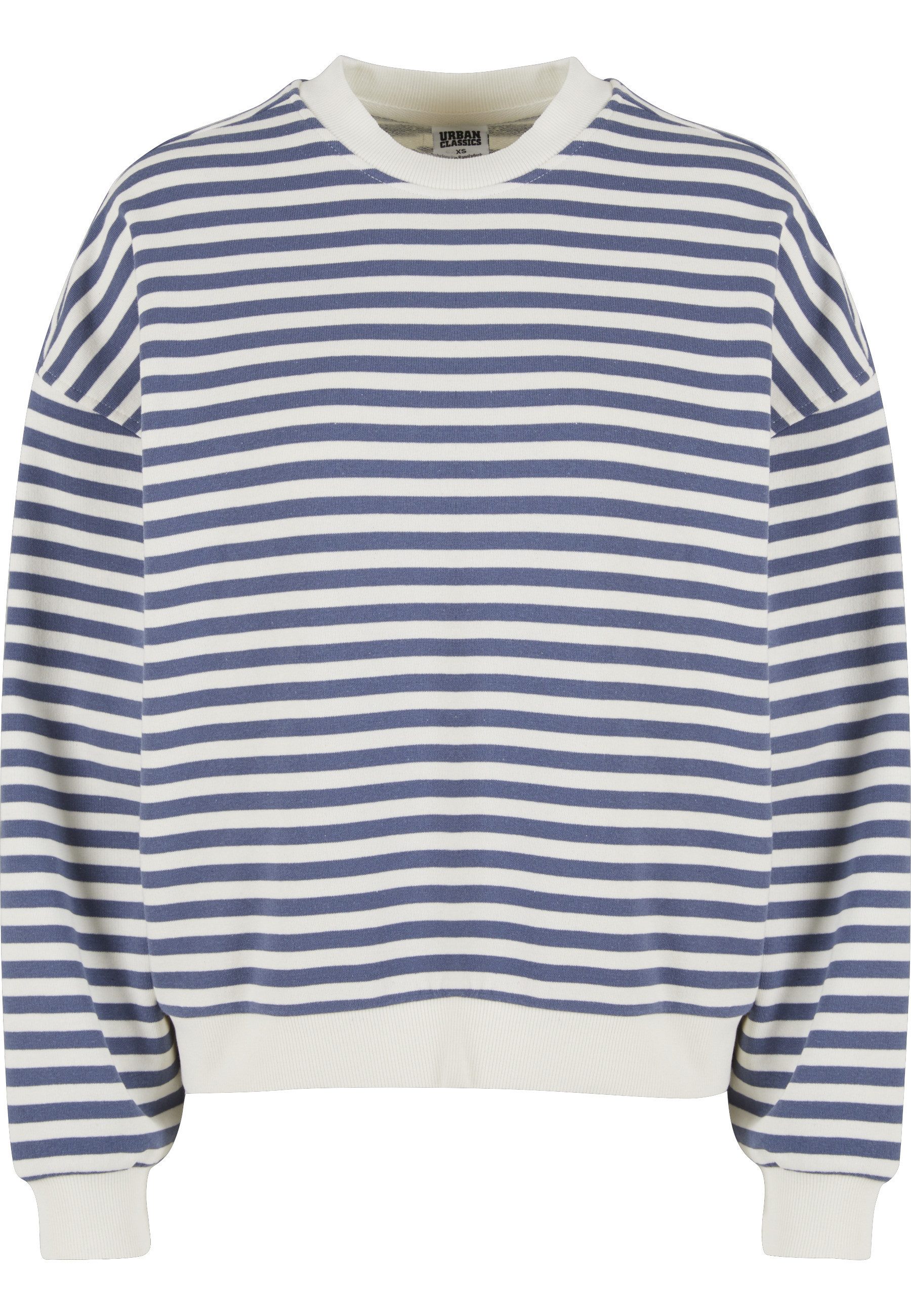 URBAN CLASSICS Sweater Urban Classics Damen Ladies Oversized Striped Crewneck