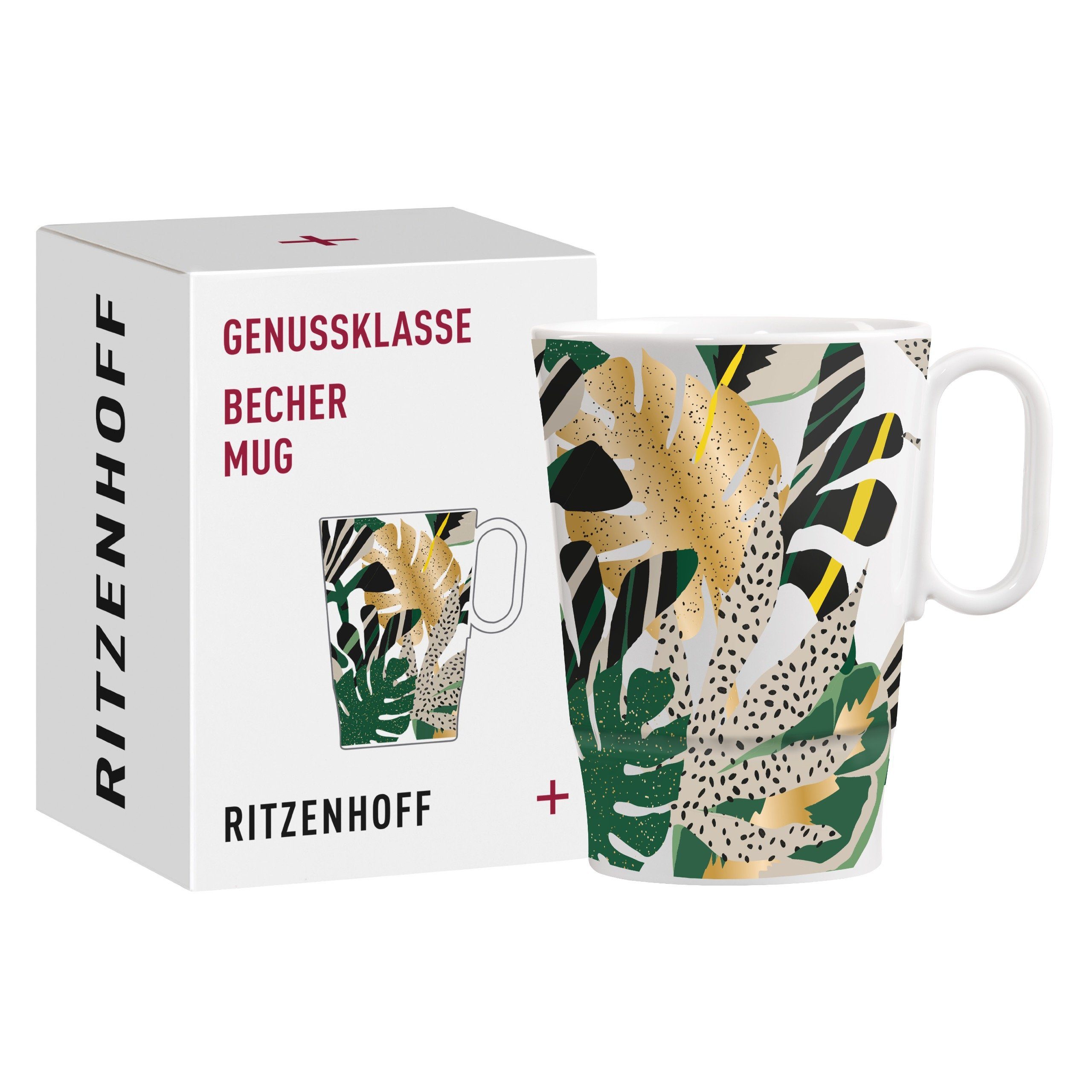 RITZENHOFF DESIGN #7 Ritzenhoff Genussklasse, VON Tasse Porzellan, GENUSSKLASSE TEAM KAFFEETASSE