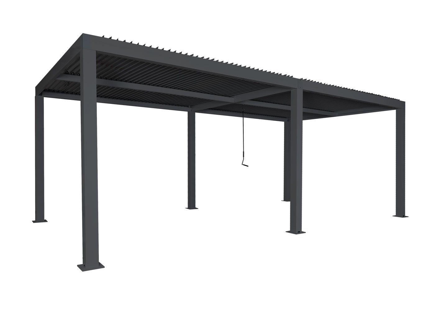 MCW Pergola Terassenvordach 6x3m Lamellendach Pergola Terassenüberdachung Alu, (5-tlg)