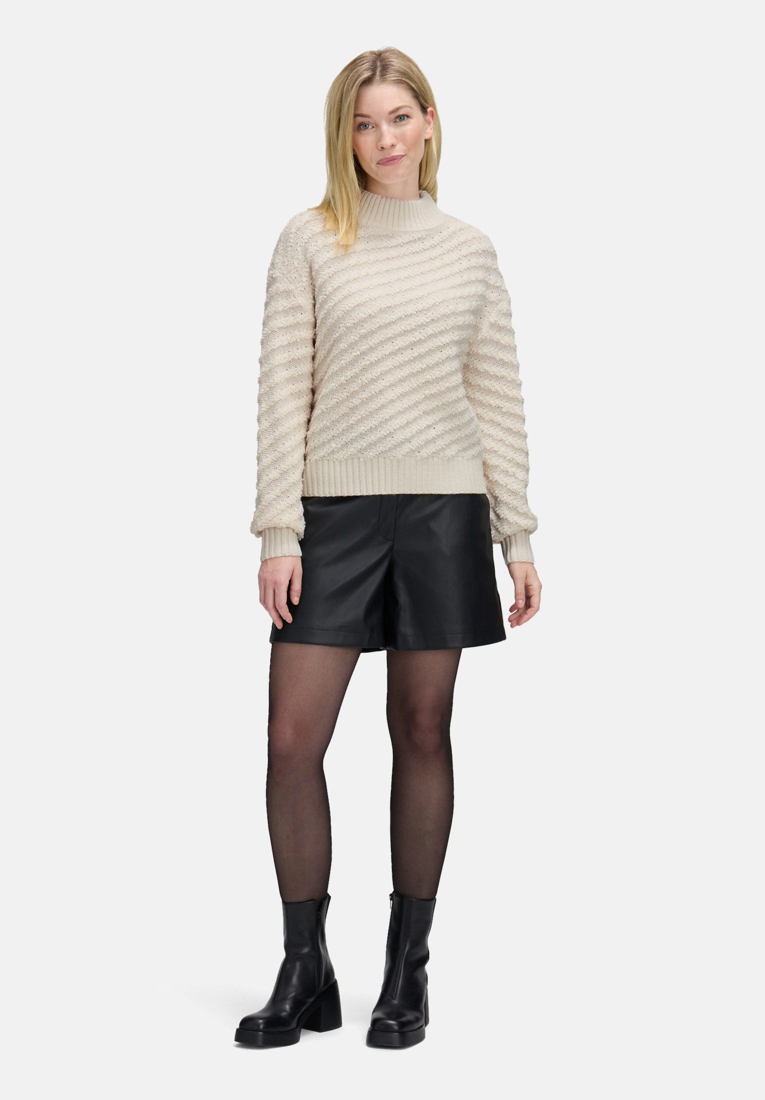 Betty&Co Strickpullover Damen mit Struktur (1-tlg)