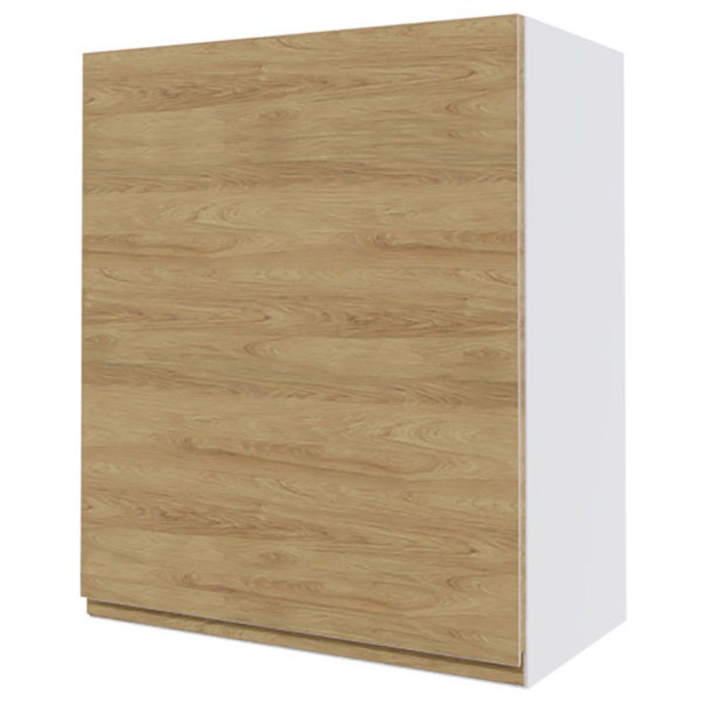 Feldmann-Wohnen Klapphängeschrank Arezzo 60cm Front-, Korpusfarbe und Ausführung wählbar grifflos 1-türig Hickory Natur