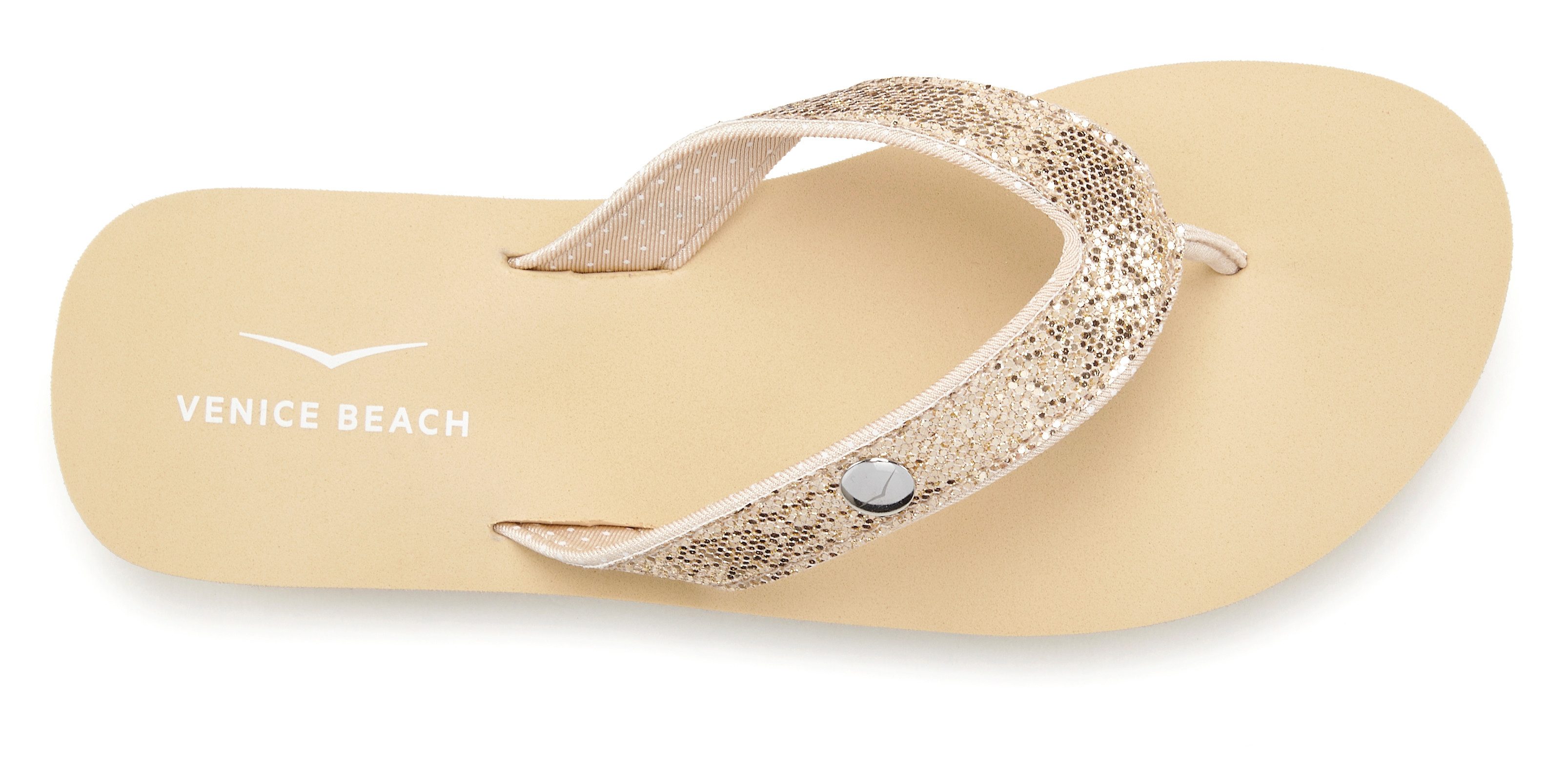 Venice Beach Sandale, Badeschuh, Badelatsche, Flip Flop, Badeschlappe, Pantolette Badezehentrenner Zehentrenner mit wasserabweisender und leichter Sohle VEGAN