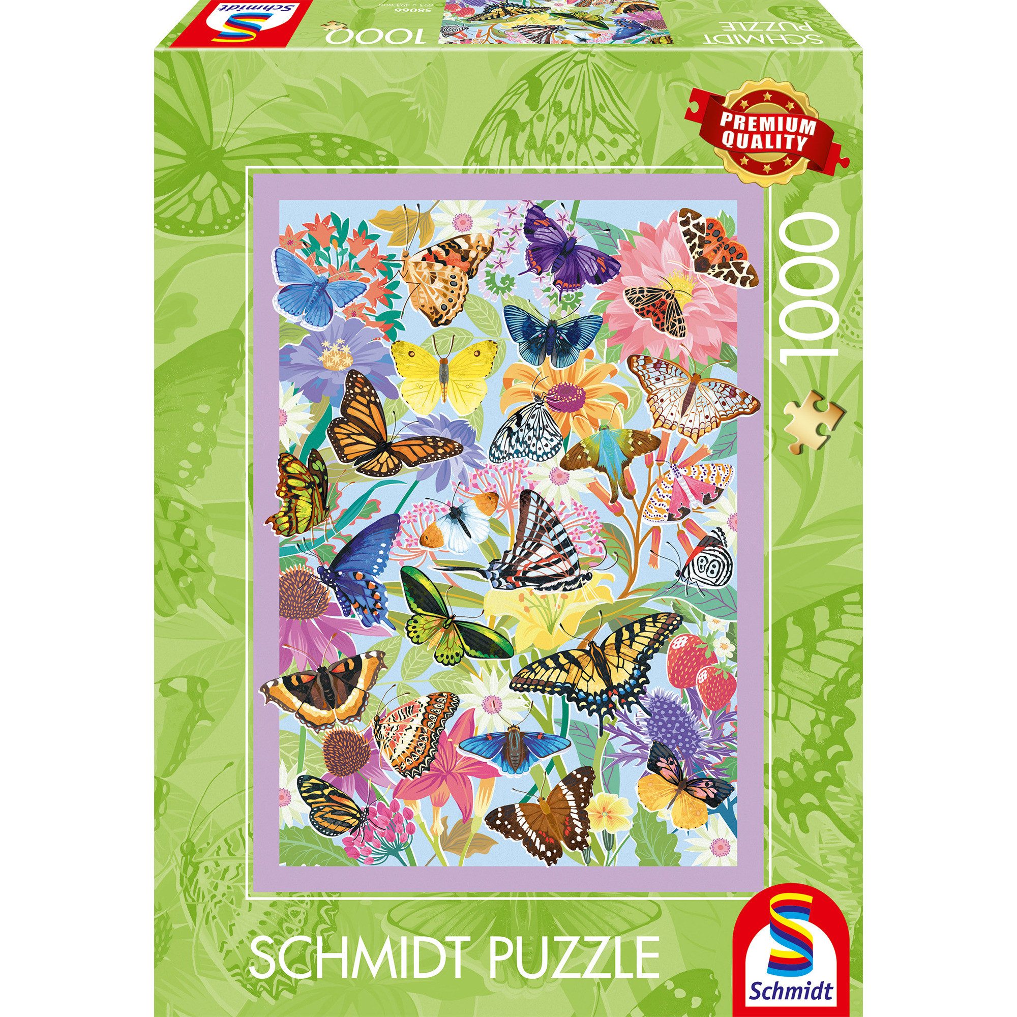 Schmidt Spiele Puzzle Schmidt Spiele Schmetterlingstreiben, Puzzle, 1000 Puzzleteile