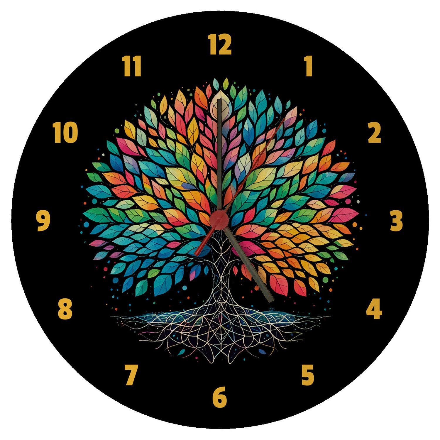 Wanduhr Lebensbaum Wanduhr aus MDF