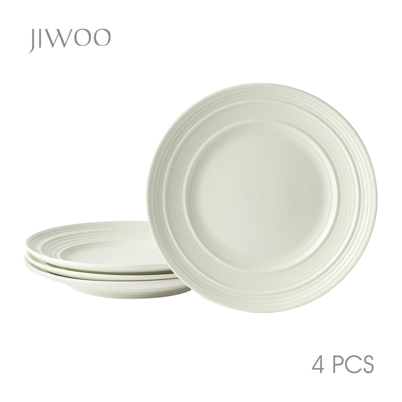 JIWOO Тарелки 4er,Ø21,5cm,Frühstücksteller,Salatteller,Pastateller,Vorspeisenteller, (4 St), Hochwertiges Keramik,Leichter Luxus, Ø 21.5cm