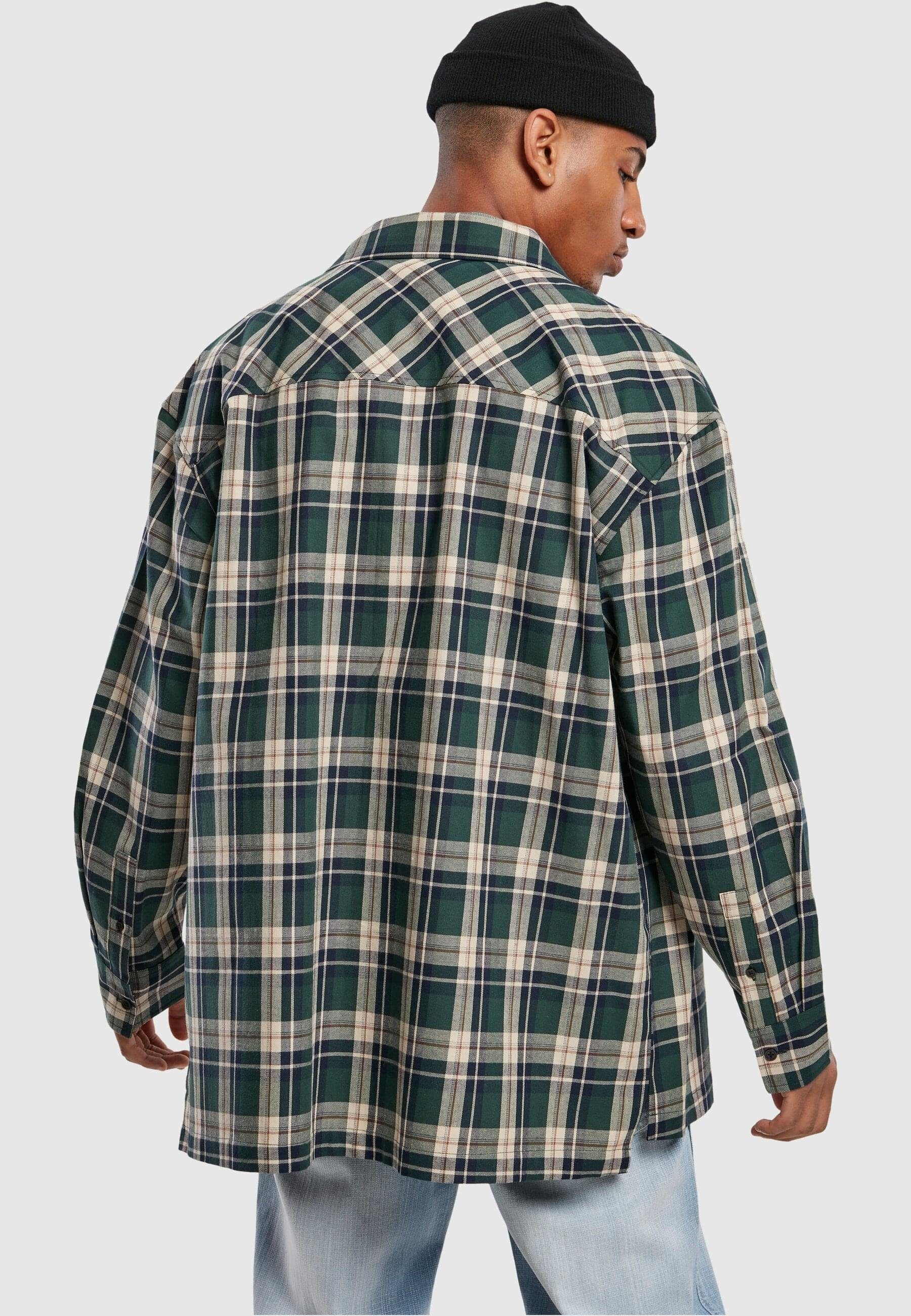 (1-tlg) Langarmshirt Flannel Southpole Southpole green Check Herren Shirt