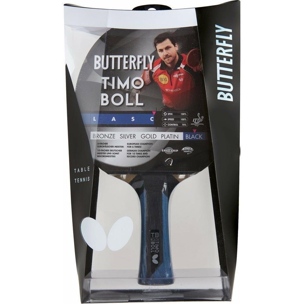 Butterfly Tischtennisplatte Timo Boll Schläger + Hülle + Bälle, Tischtennis Schläger Set Tischtennisset Table Tennis Bat Racket