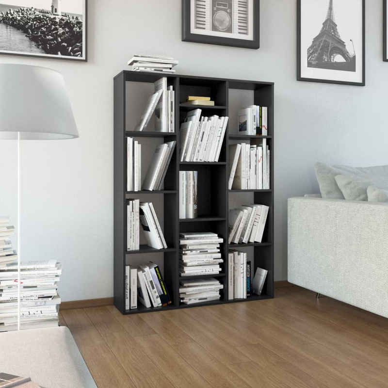 vidaXL Raumteiler Raumteiler/Bücherregal Schwarz 100x24x140 cm Holzwerkstoff, 1-tlg.