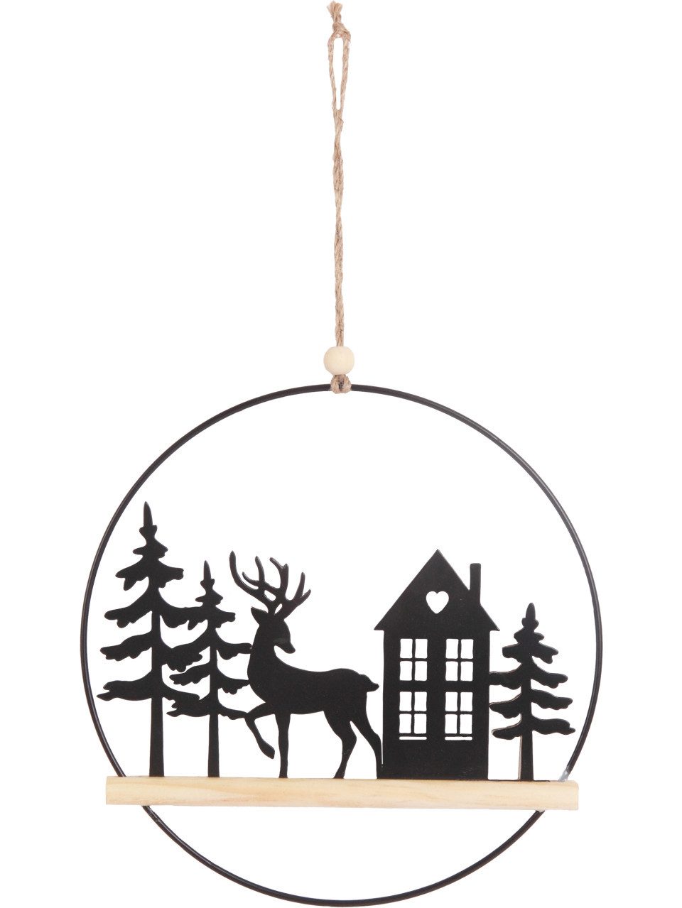 Trend Line Dekohänger Dekohänger Kranz Holz 20 cm natur günstig online kaufen