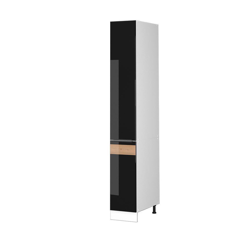 Vicco Hochschrank Fame-Line, Schwarz Hochglanz/Weiß, 30 günstig online kaufen