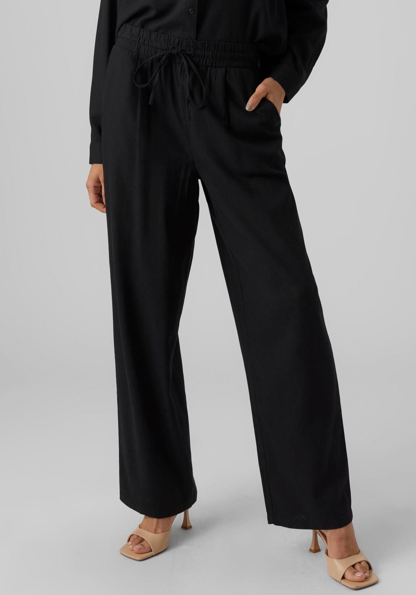 Vero Moda Schlupfhose VMJESMILO HW WIDE PANTS WVN NOOS mit Seitentaschen