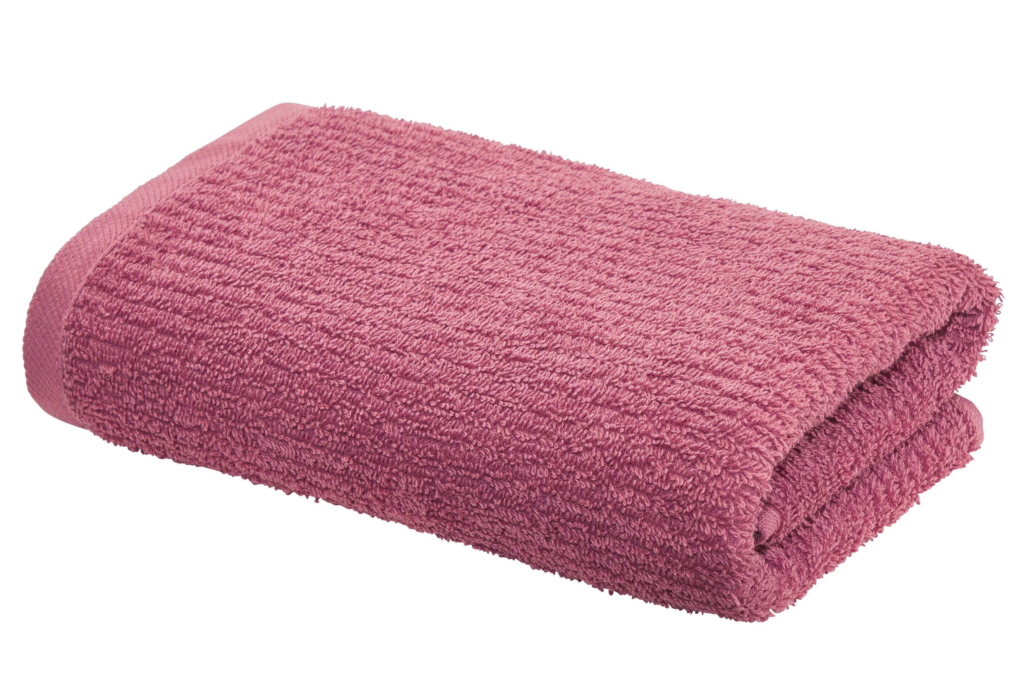 OTTO home Handtuch Riva, 50x100, Premium Handtücher, 500 gr/m², Webfrottier (1-St), Hoch-Tief-Struktur, Streifen, weich, 5 Jahre Garantie