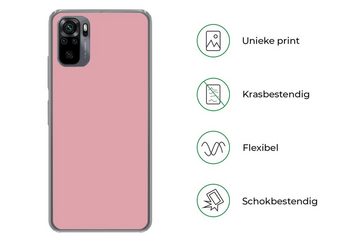 MuchoWow Handyhülle Rosa - Farben - Innenraum - Einfarbig - Farbe, Phone Case, Handyhülle Xiaomi Redmi Note 10, Silikon, Schutzhülle