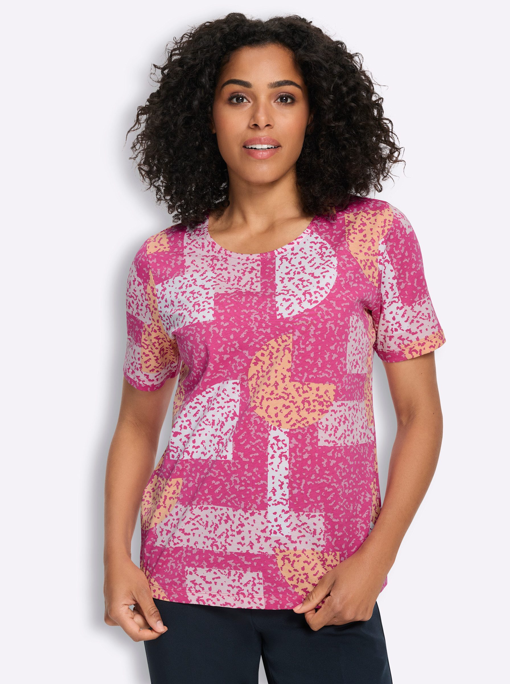 Sieh an! T-Shirt Rundhals-Shirt Kurzarm