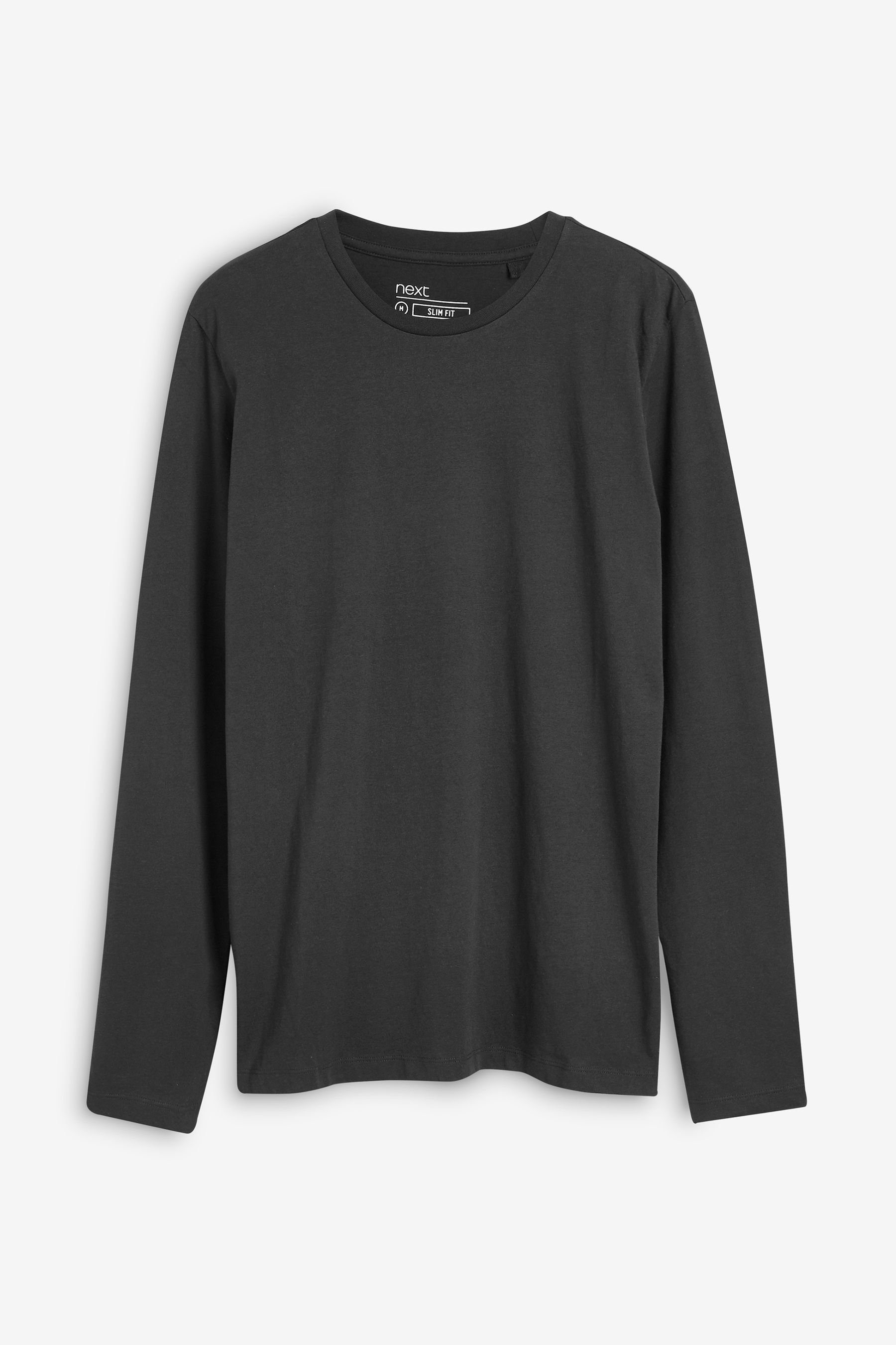 Next Langarmshirt Rundhalsshirt – Slim Fit (1-tlg) günstig online kaufen