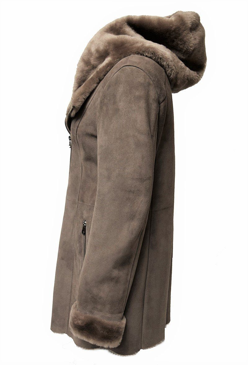 Zimmert Ledermantel MDW-807 Lammfellmantel mit Kapuze günstig online kaufen