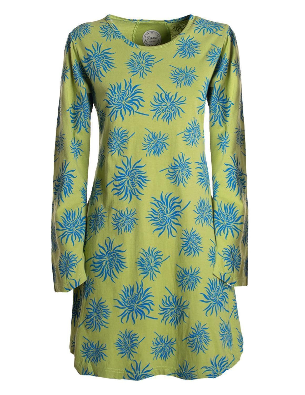 Vishes Tunikakleid Langarm Damen Blumen-Tunika Shirt-Kleid günstig online kaufen