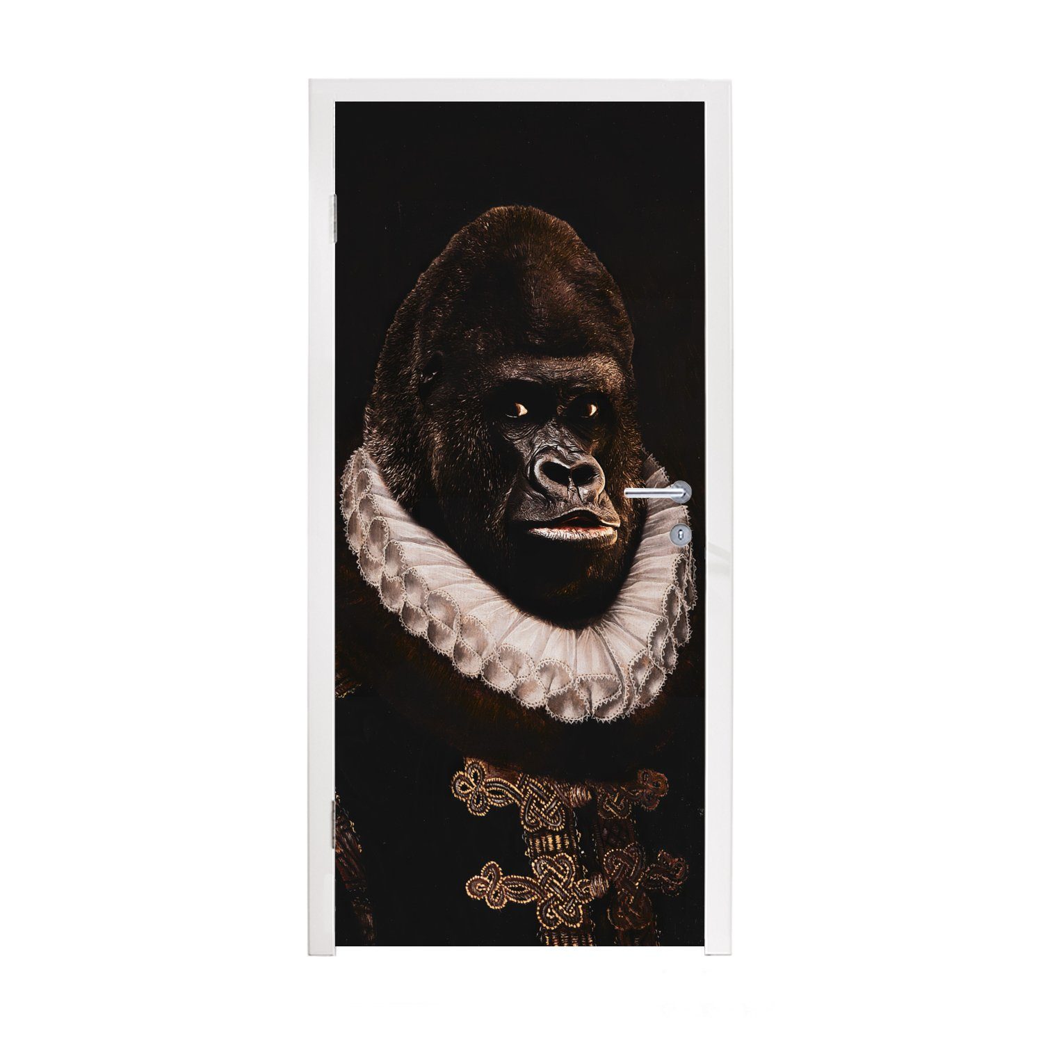 MuchoWow Türtapete Affe - Kunst - Alte Meister, Matt, bedruckt, (1 St), Fototapete für Tür, Türaufkleber, 75x205 cm | Türtapeten