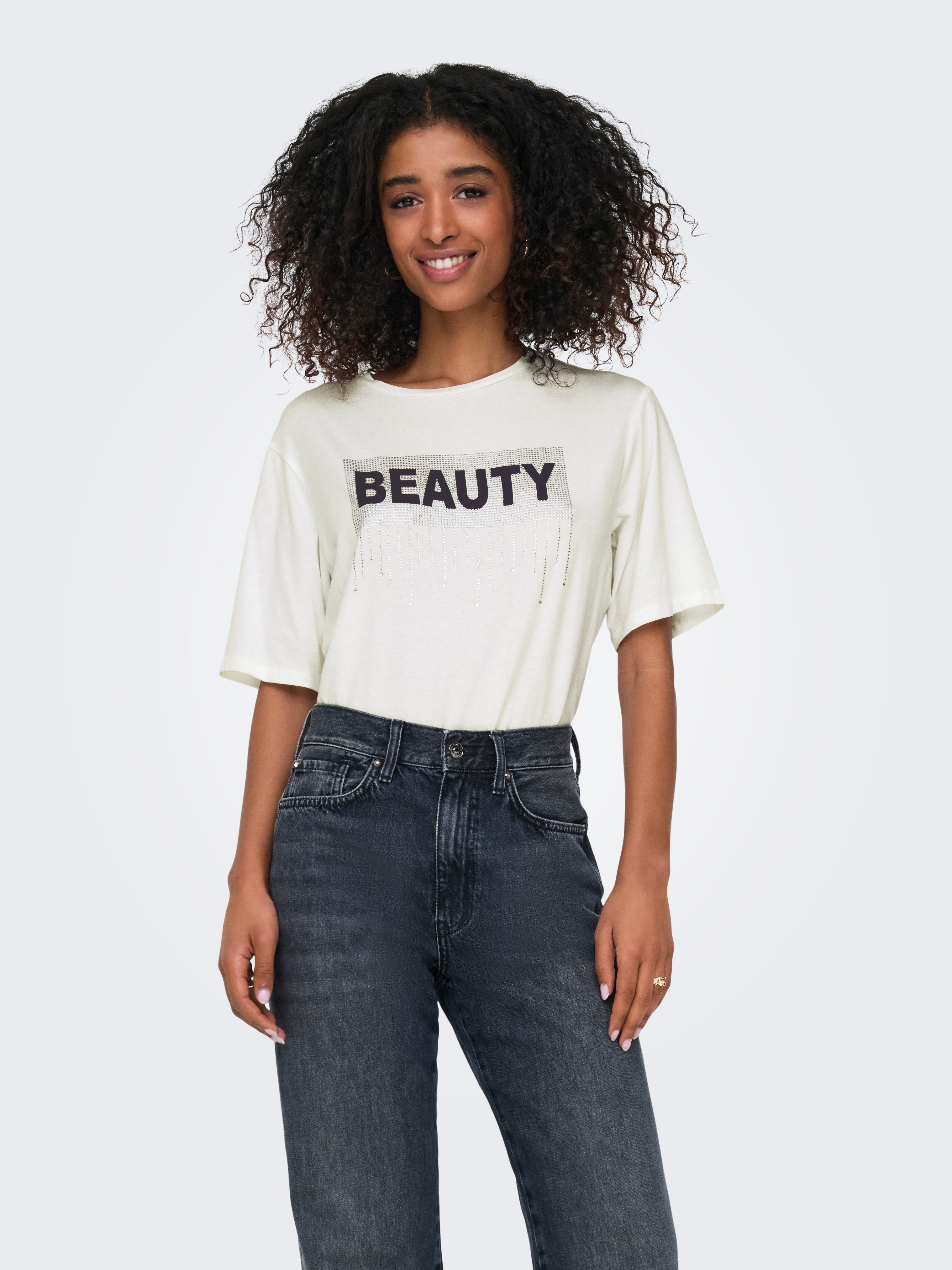 ONLY Kurzarmshirt ONLSANNI S/S STONES TOP günstig online kaufen