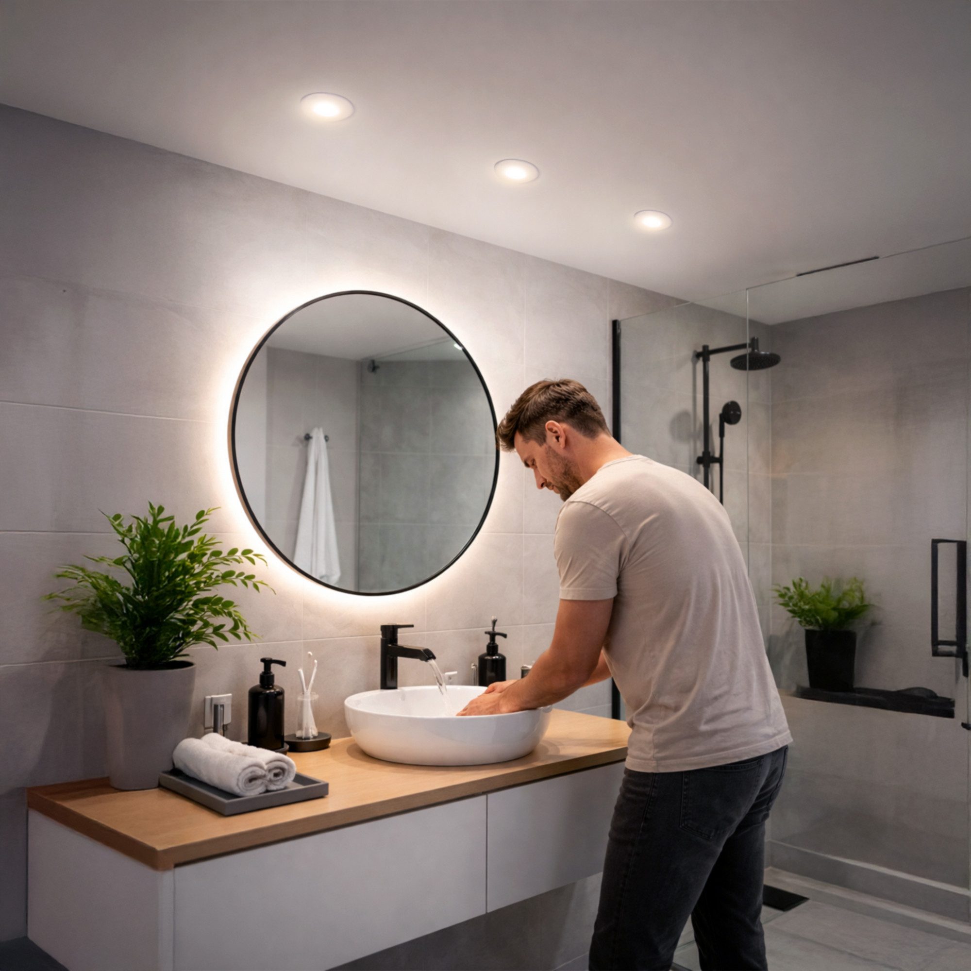 SSC-LUXon LED Außen-Deckenleuchte ORVIA Spot IP65 schwenkbar inkl. LED Lampe mit fourSTEP 4W neutralweiß, Neutralweiß