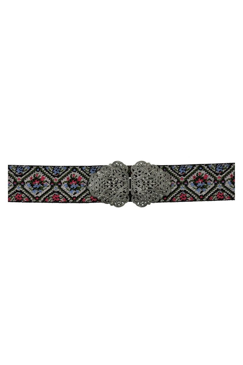 Herbert Hahn Ledergürtel Stretchgürtel Damen - SOMMERLUST II - grün/blau/ro günstig online kaufen