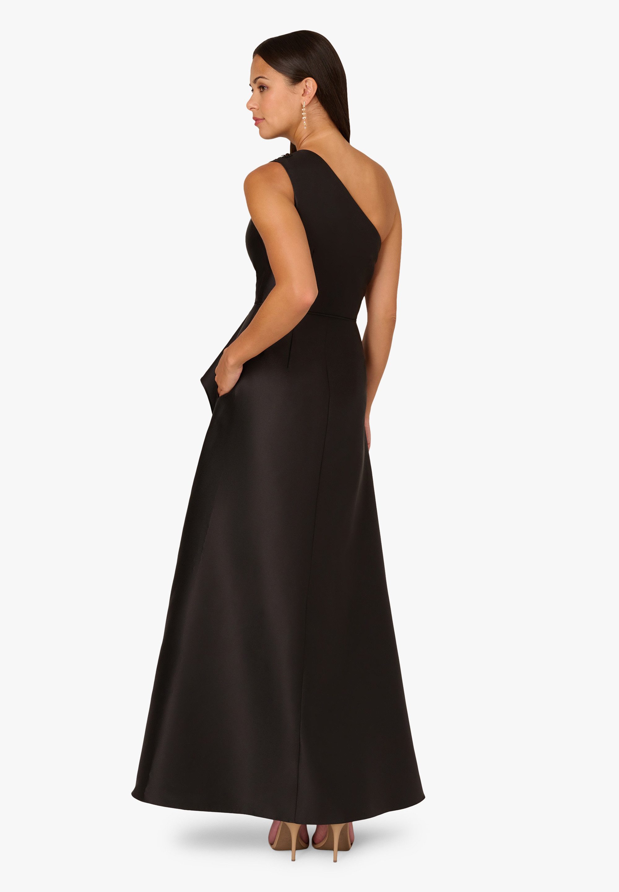 Adrianna Papell Abendkleid One Shoulder Mikado Gown Glamourös, fließend, elegantes Finish – Bild 4 von 5