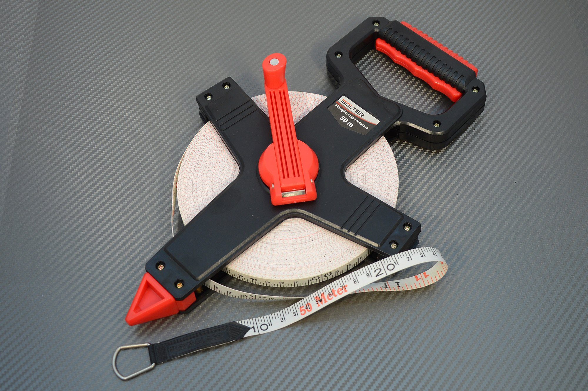 Bolter Rollbandmaß Rollbandmaß Bandmaß Maßband Rollmeter 30m x 13mm Endhaken