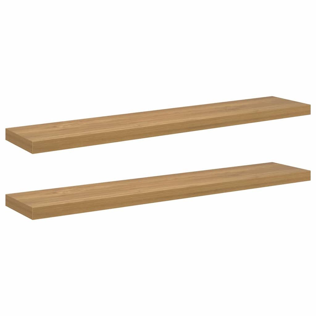 vidaXL Regal Wandregale 2 pcs Braun 120 x 23,5 x 4 cm Holzwerkstoff, 2-tlg. günstig online kaufen