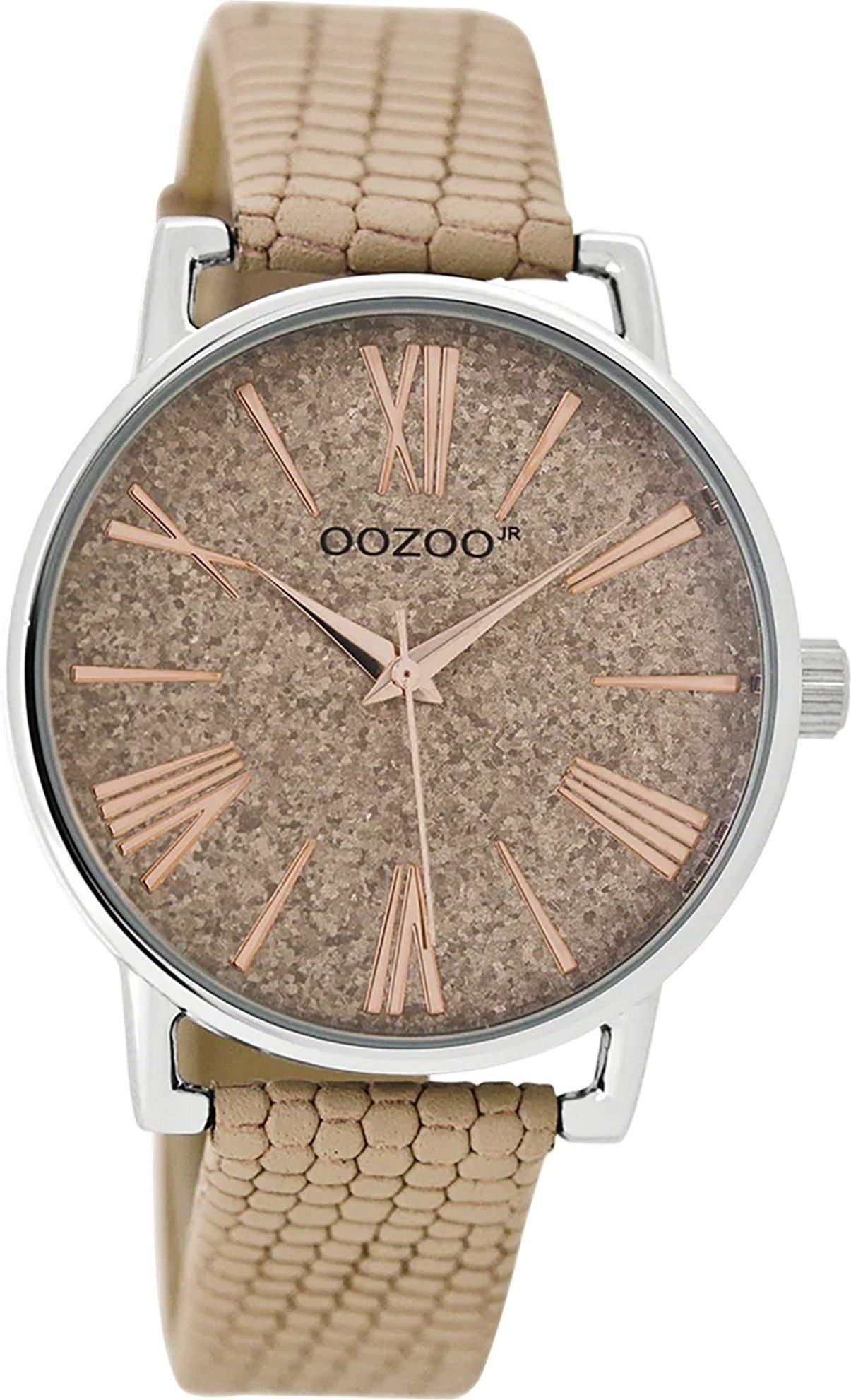 OOZOO Quarzuhr Oozoo Damen Armbanduhr JR Analog Metall, (Analoguhr), Damenuhr rund, mittel (ca. 38mm) Metallarmband, Fashion-Style