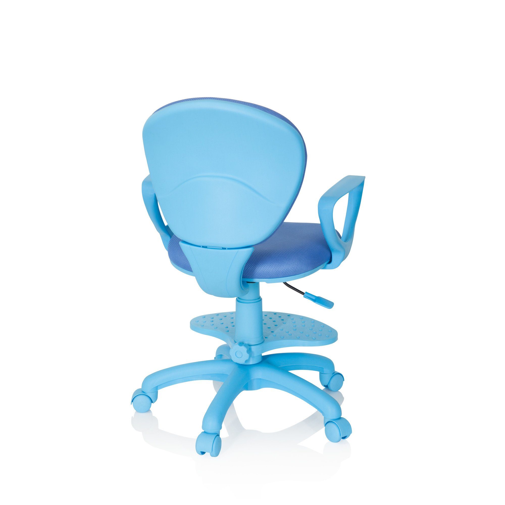 mitwachsend, St), Drehstuhl hjh Stoff (1 COLOUR ergonomisch Kinderdrehstuhl mit Armlehnen KID OFFICE Blau