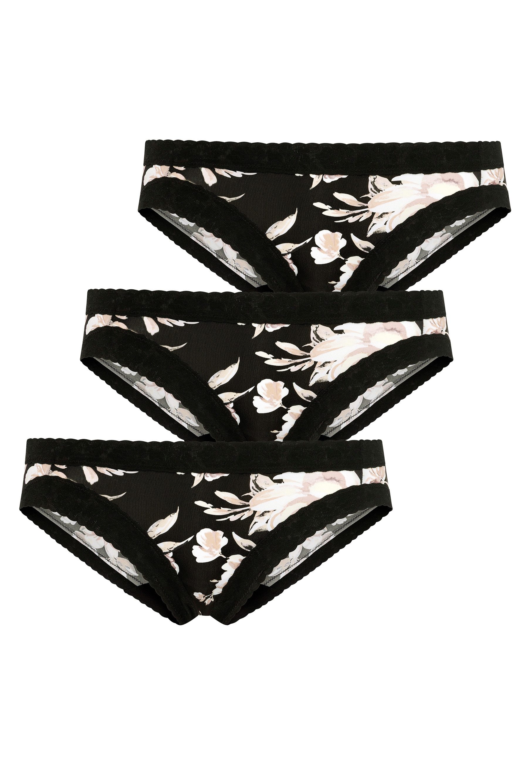 Jockey Bikinislip Soft Stretch Lace (3er Pack) mit dezenter Spitze besetzt