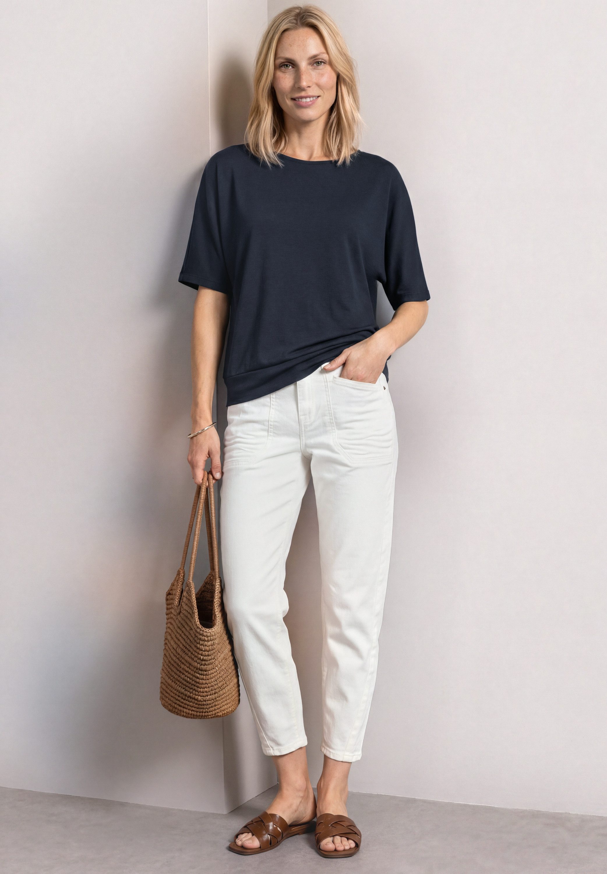 STREET ONE T-Shirt mit U-Boot-Ausschnitt – Bild 3 von 5
